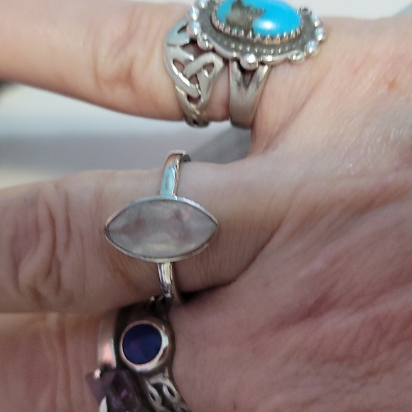 Clear Quartz Ring .925 Size 9 - Picture 8 of 8